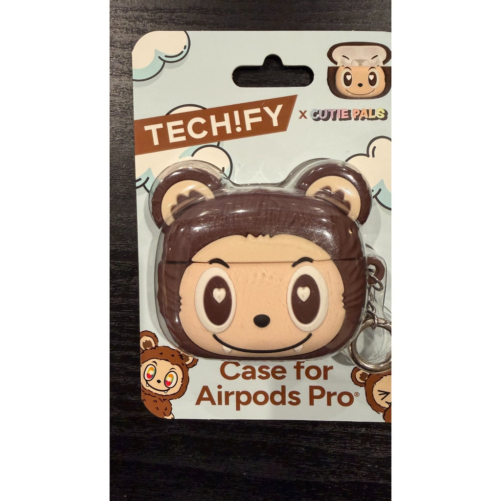 Techify Cutie Pals AirPods Pro Case - Brown Cutie NEW