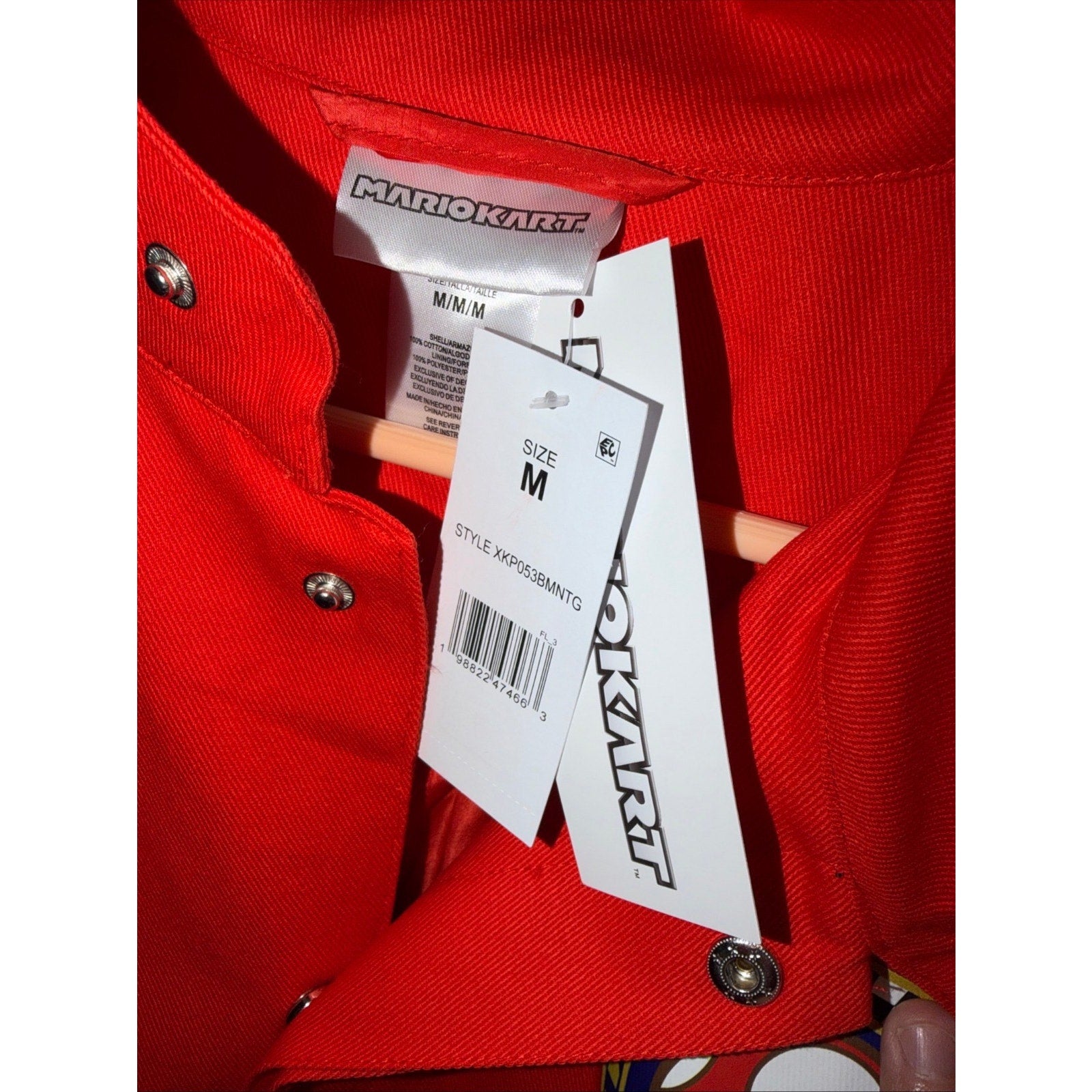 Mario Kart Red Canvas Racing Jacket - Adults Medium - Target Exclusive NWT