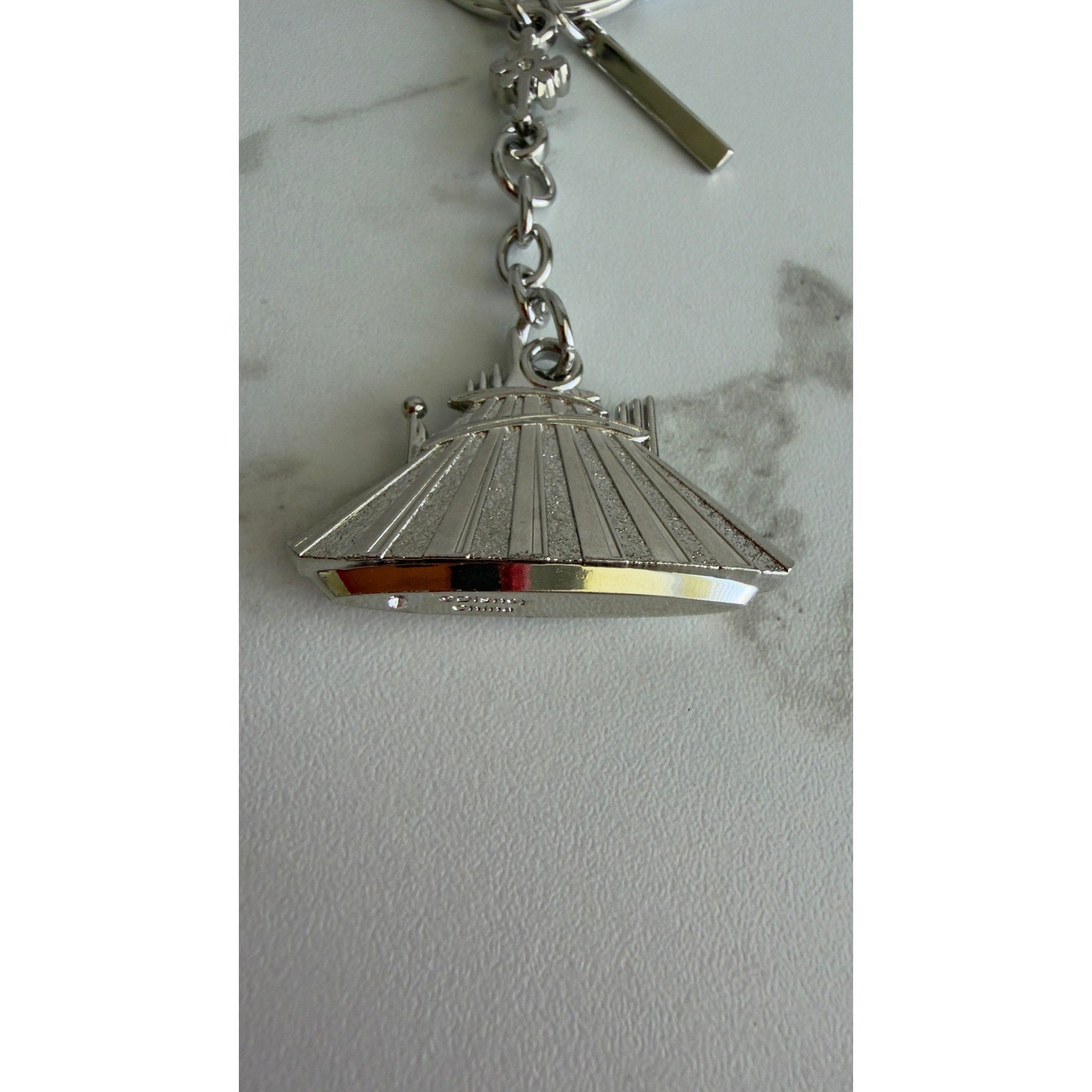 Disney Parks Space Mountain Tomorrowland Metal Keychain Bag Charm NWT