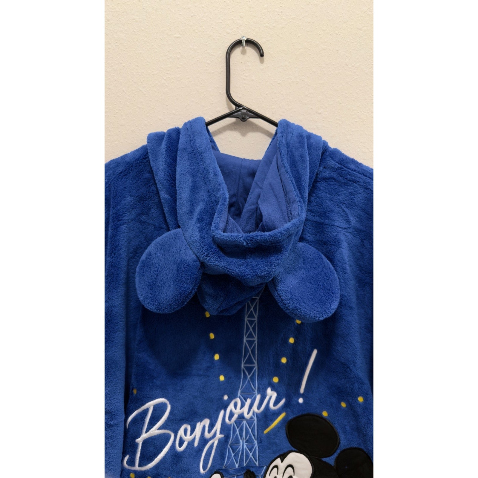 NEW Disneyland Paris "Bonjour Mickey" Oversized Fleece Hoodie - S/M
