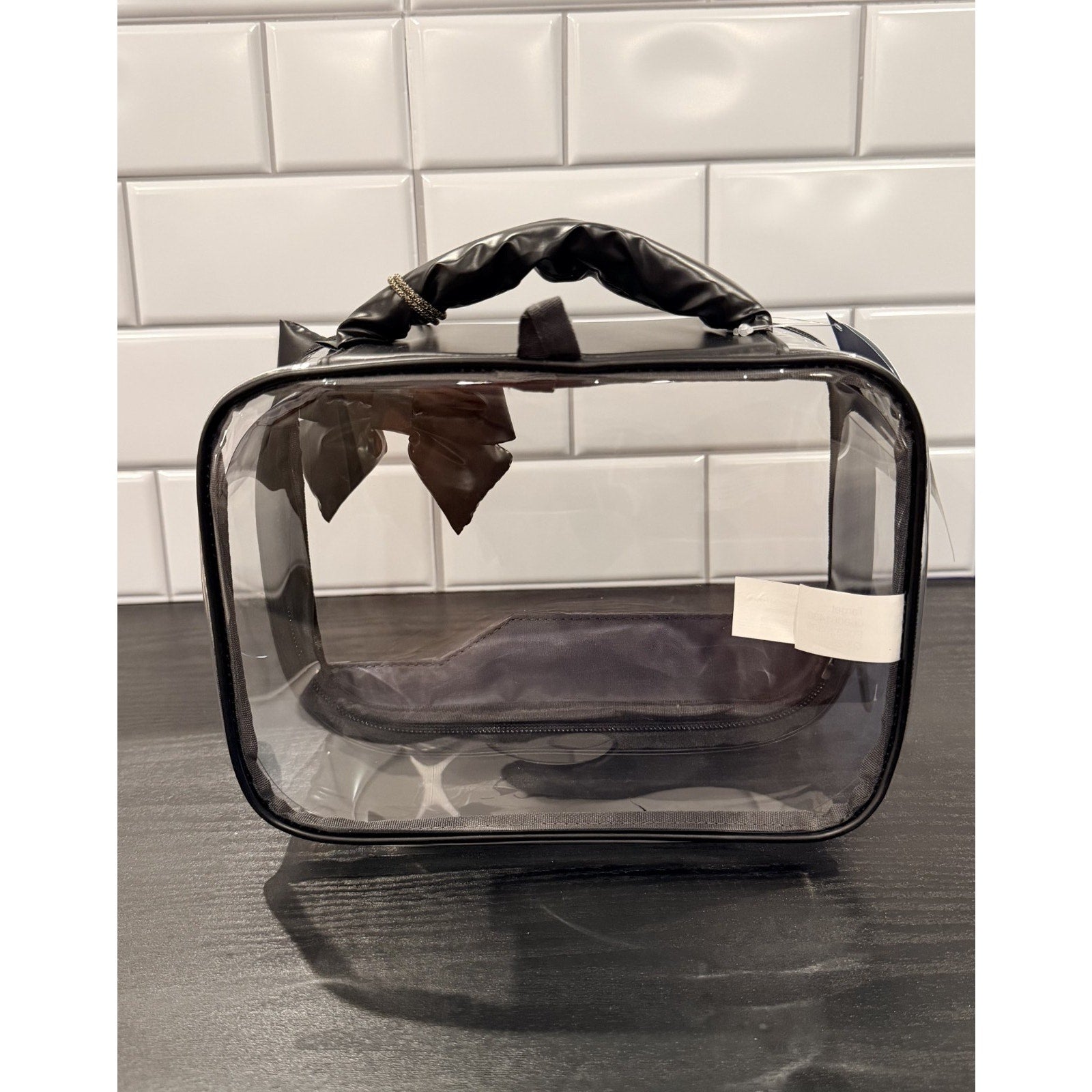 NEW Open Story™ Black & Clear Toiletry Kit and Bag