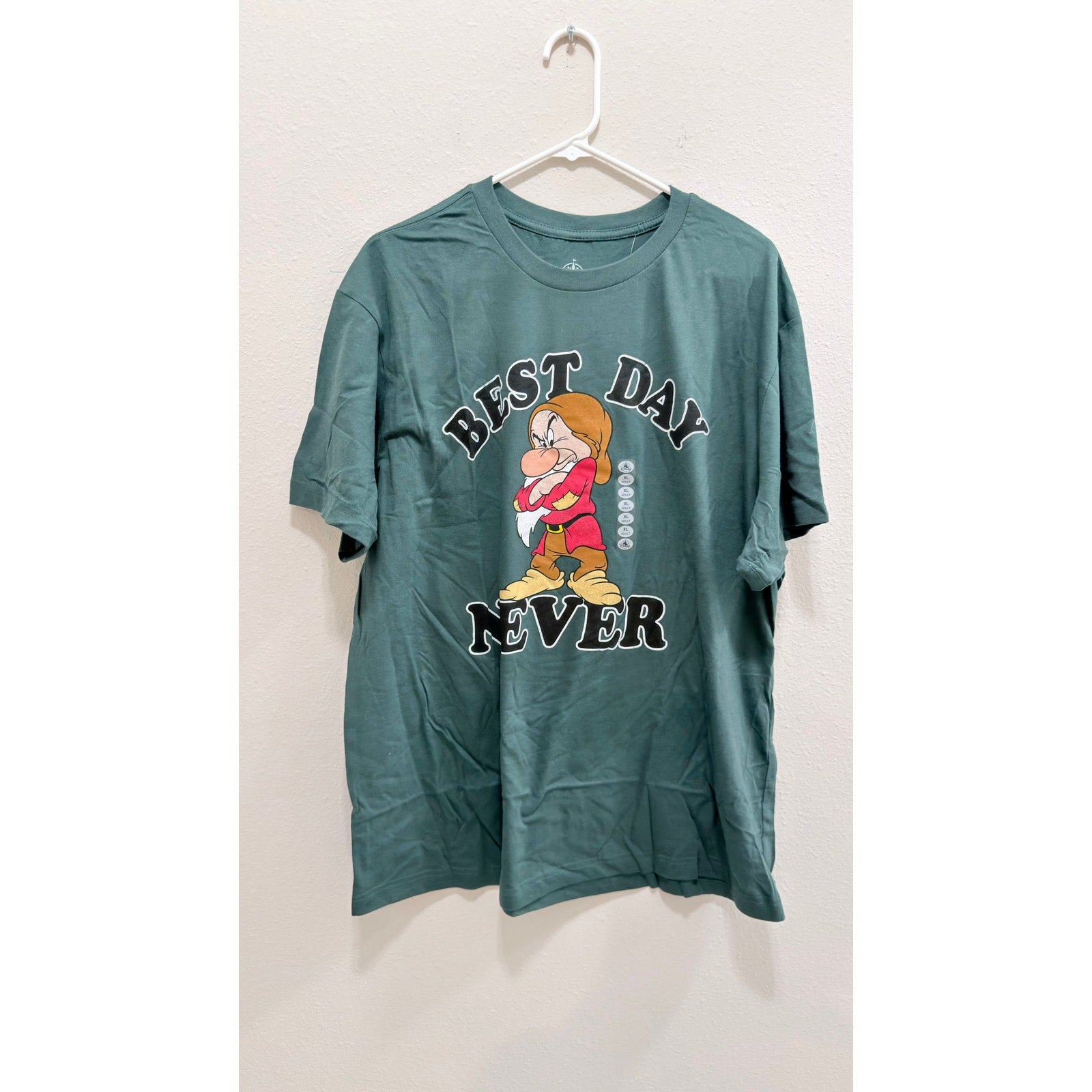 NWT Disney Grumpy Dwarf "Best Day Never" Graphic Tee - XL