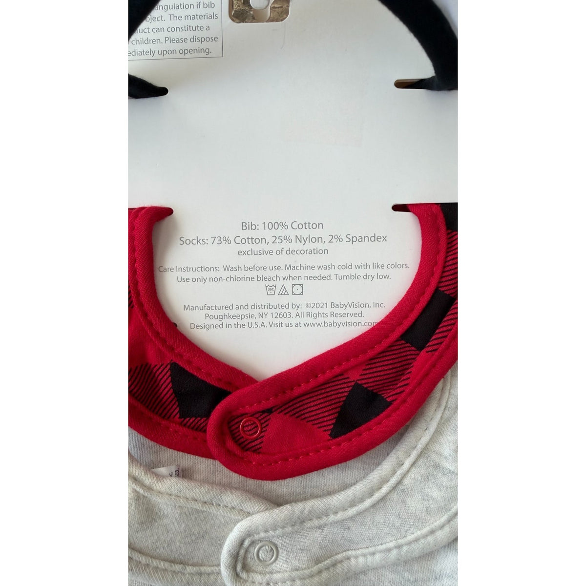 NEW Hudson Baby 5-Piece Bib and Sock Set - Winter Moose