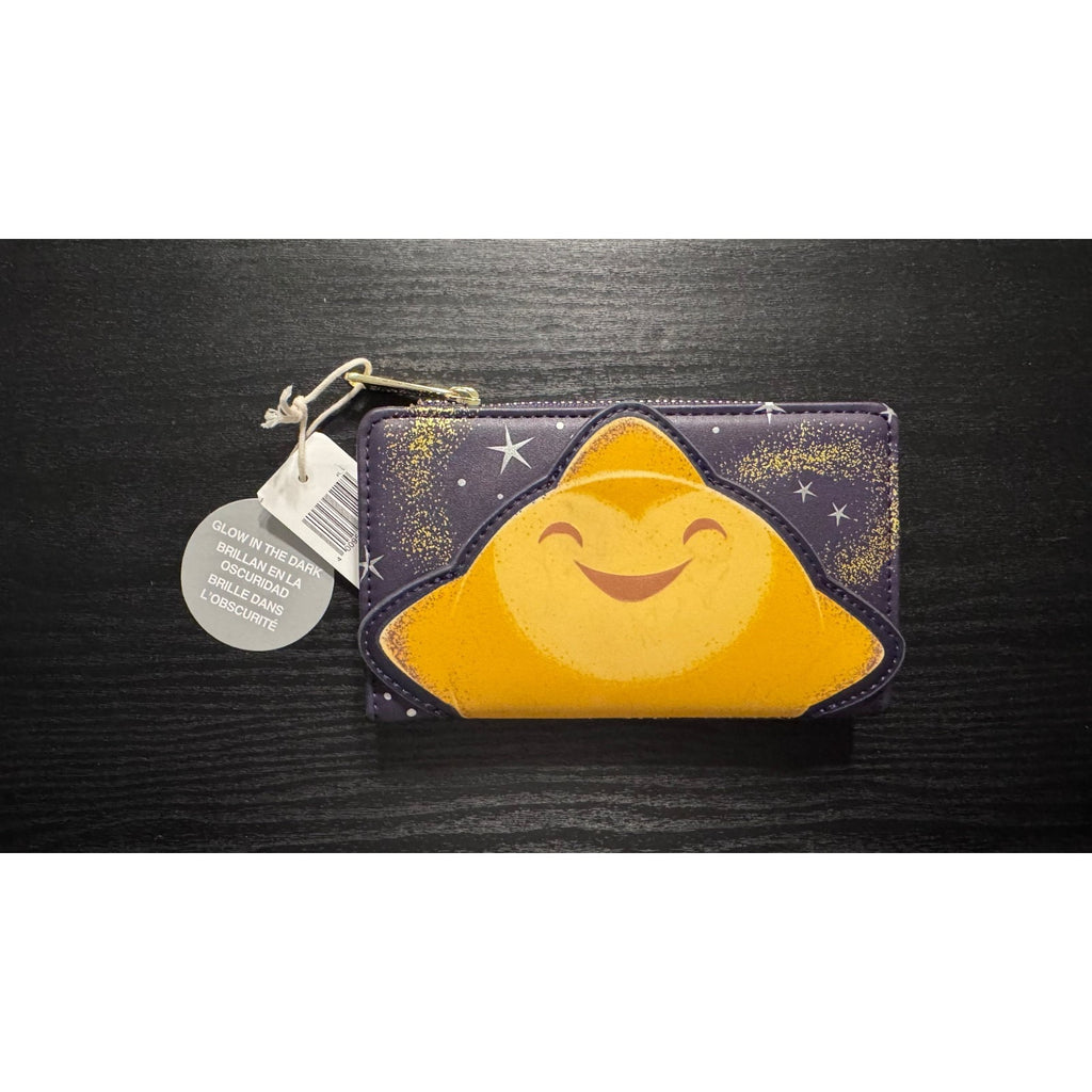 Disney Wish Loungefly Mini Backpack Wallet & Sequin Ears NWT Glow Star Asha