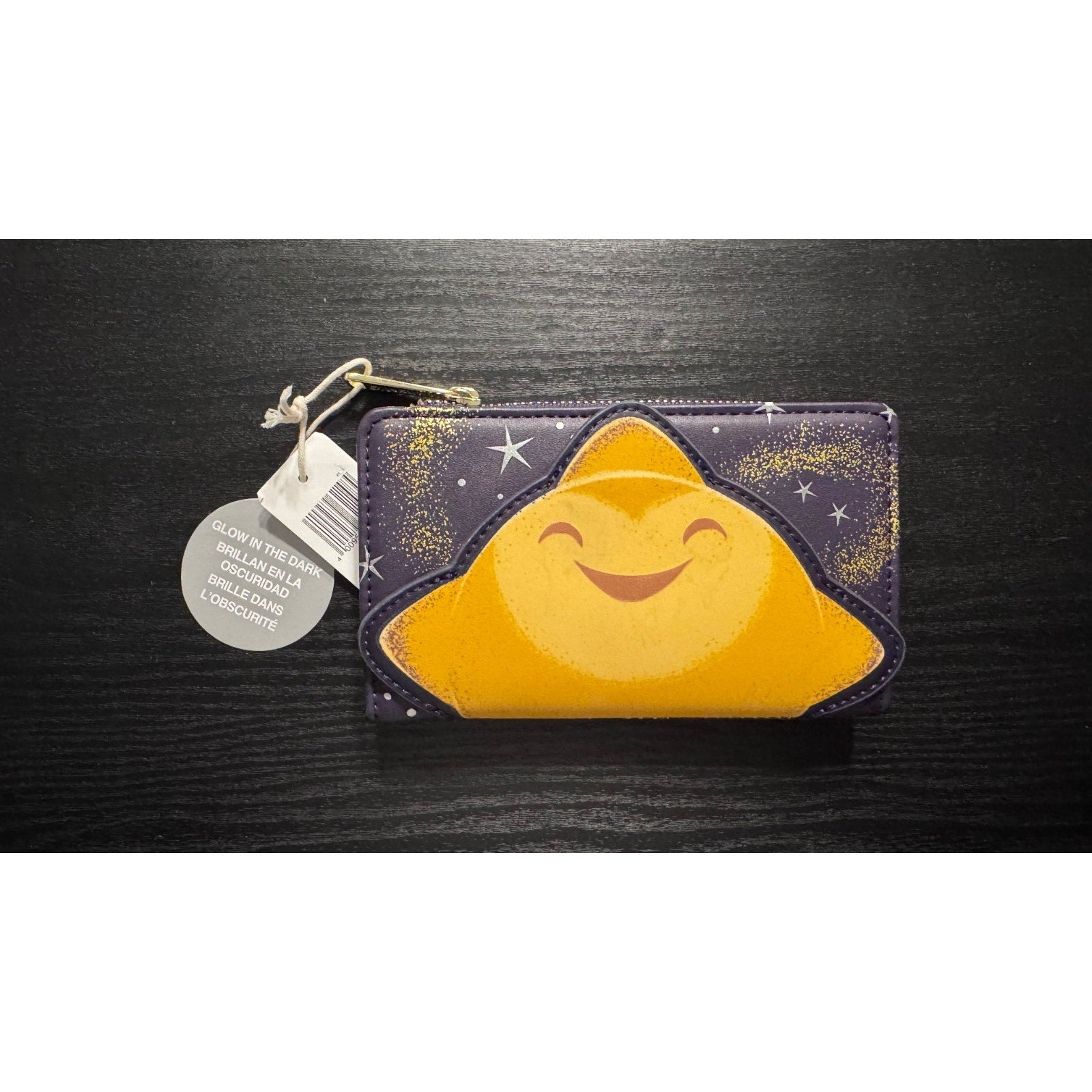 Disney Wish Loungefly Mini Backpack Wallet & Sequin Ears NWT Glow Star Asha