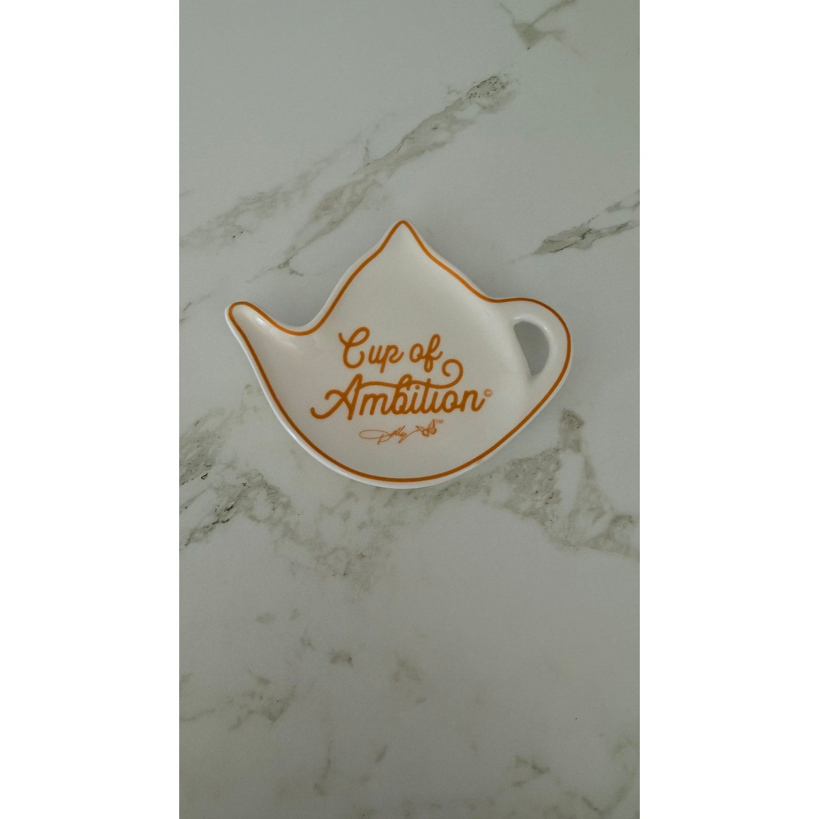 Dolly Parton "Cup of Ambition" Ceramic Teapot Tea Bag Holder