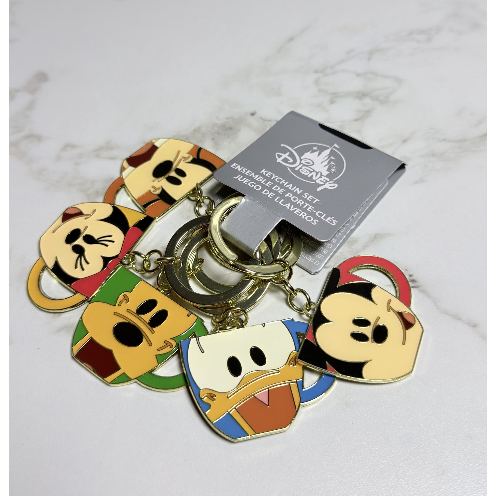 Disney Parks Mickey & Friends Coffee Mug Keychain - 6 Character Set NWT