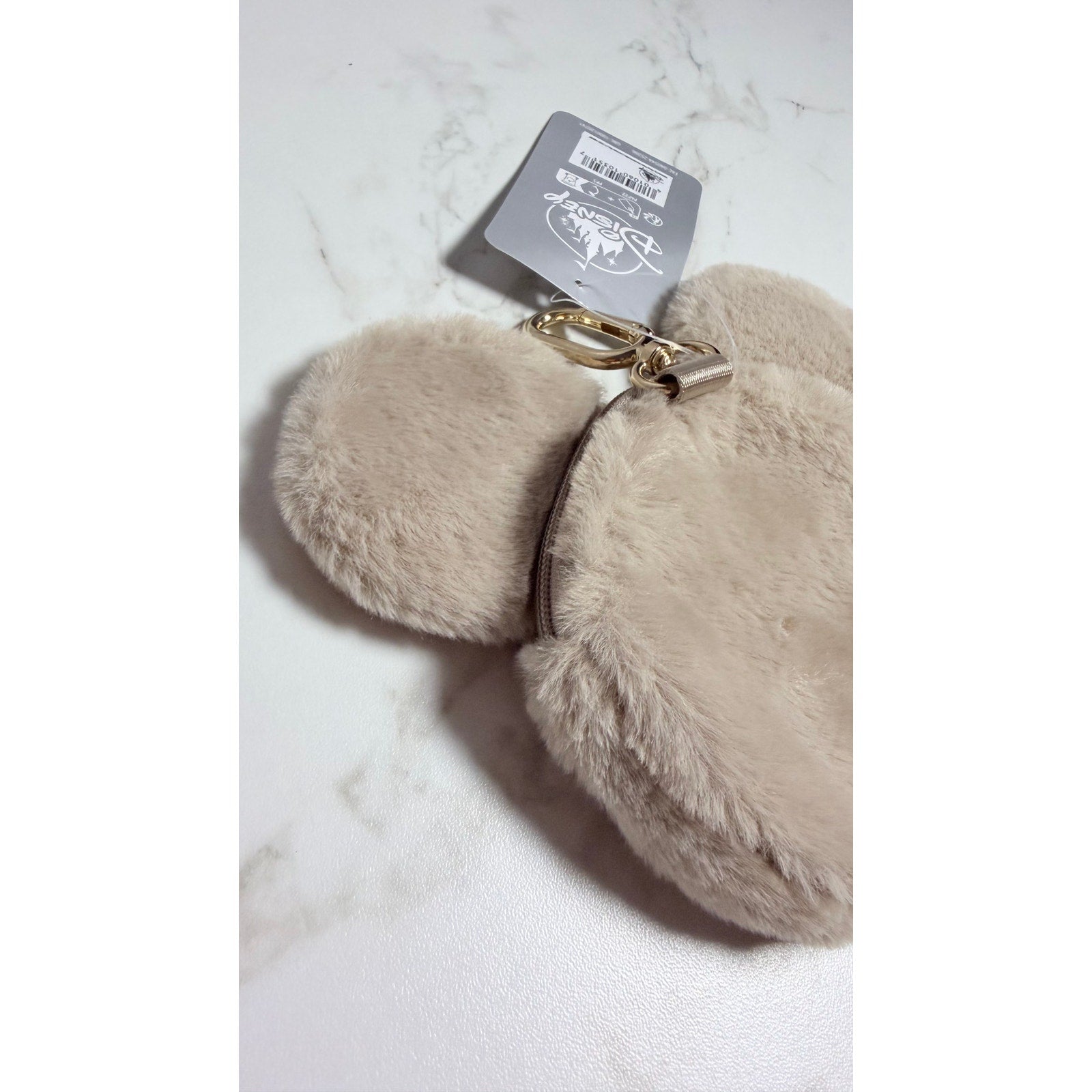 Disney Parks Mickey Mouse Plush Mocha Coin Purse Charm NWT