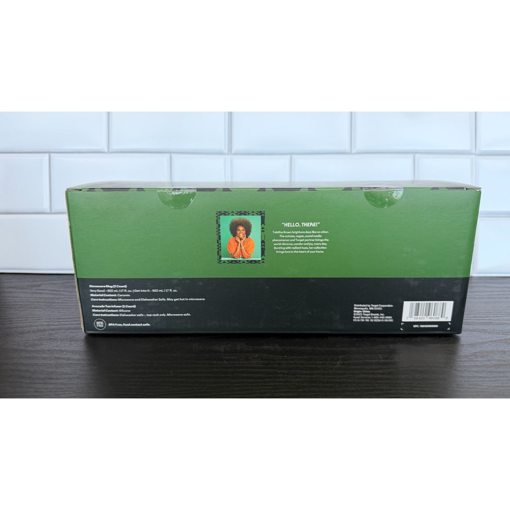 Tabitha Brown for Target 3pc Tea Set - Avocado Infuser & Mugs NIB