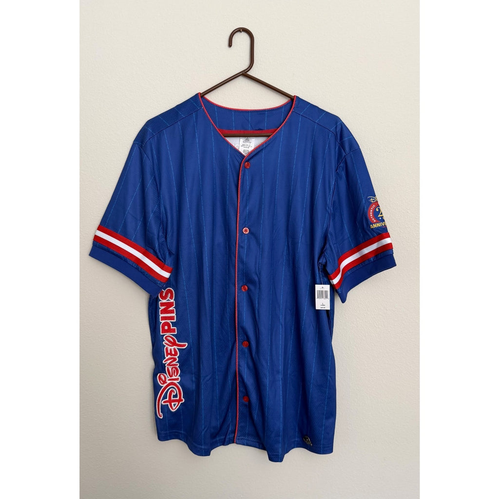 NEW Disney Pin Trading 25th Anniversary Baseball Jersey - Adult Large
