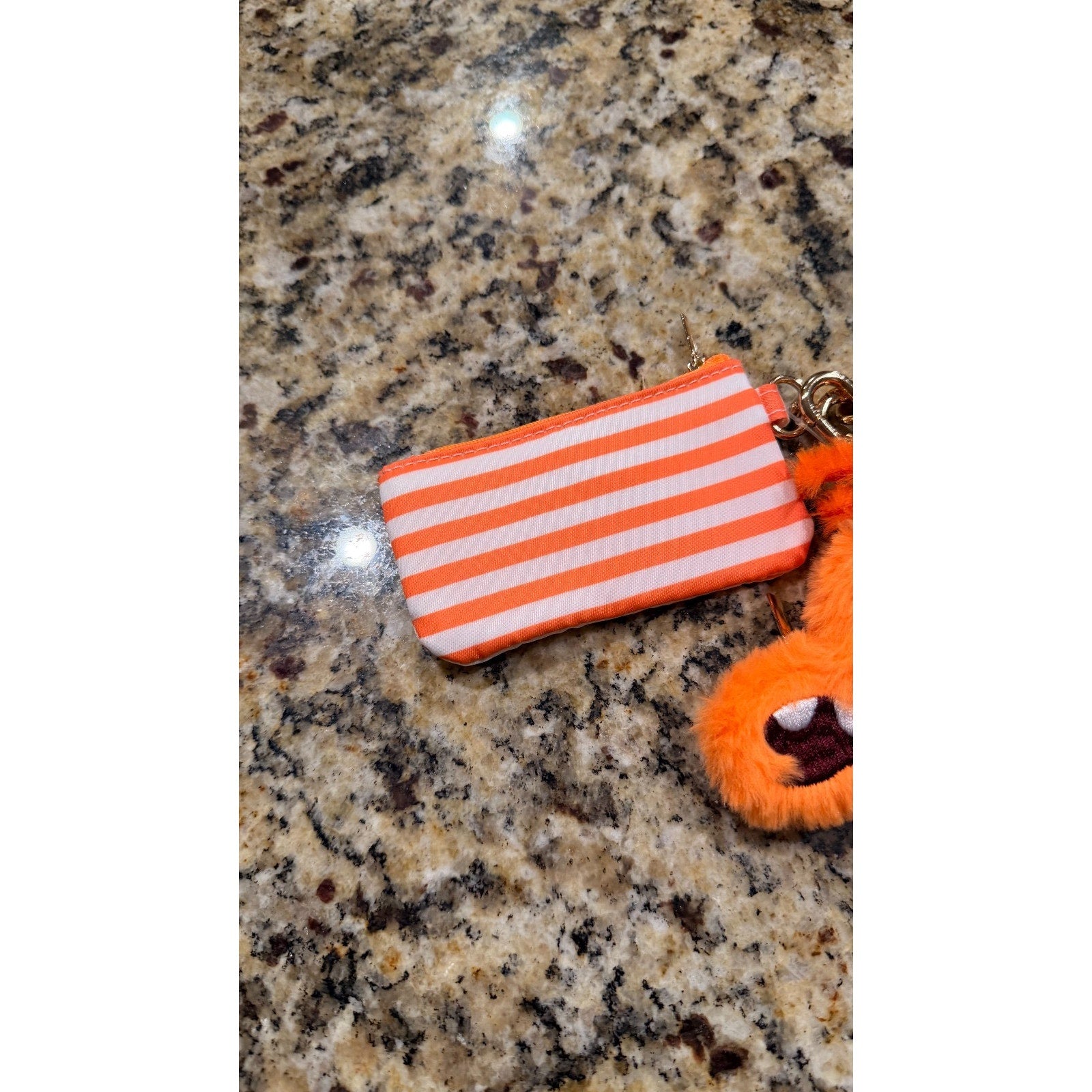 NWT 2025 Disney Parks Inside Out 2 Anxiety Dual Pouch Wristlet Wallet Bag Charm