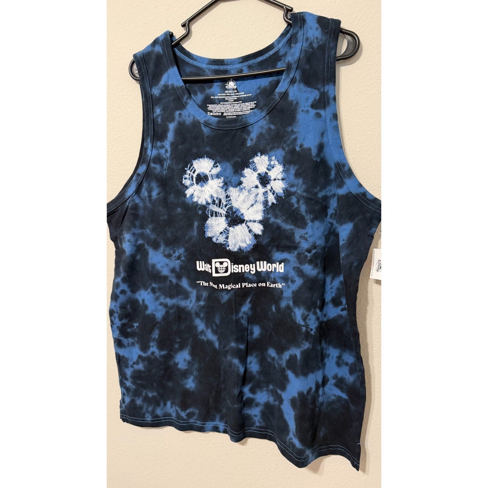 NWT Disney World Tie-Dye Tank Top - Adult Large (L) - Mickey Mouse Icon