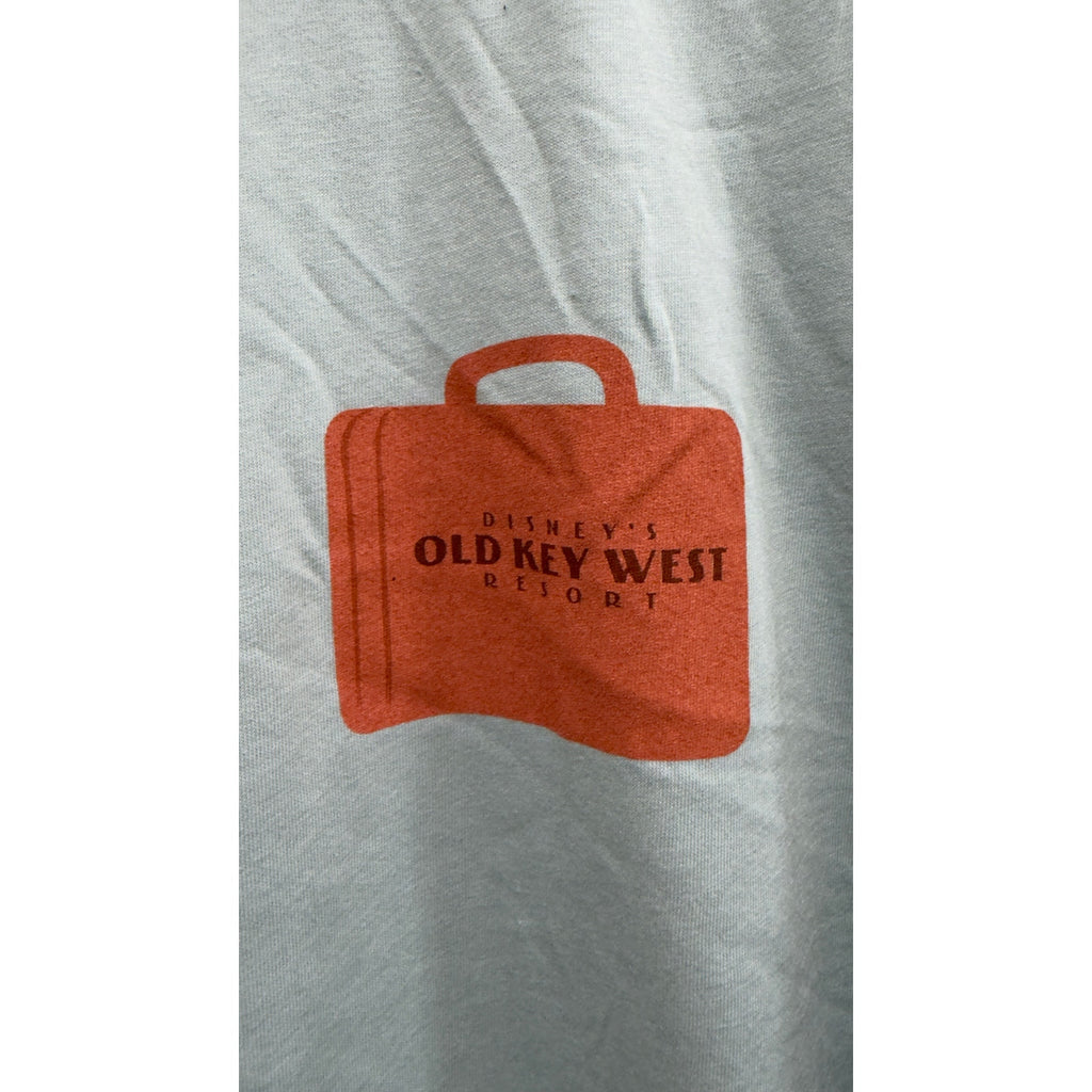 Disney Old Key West Resort Gurgling Suitcase T-Shirt XL NWT Blue Graphic Tee