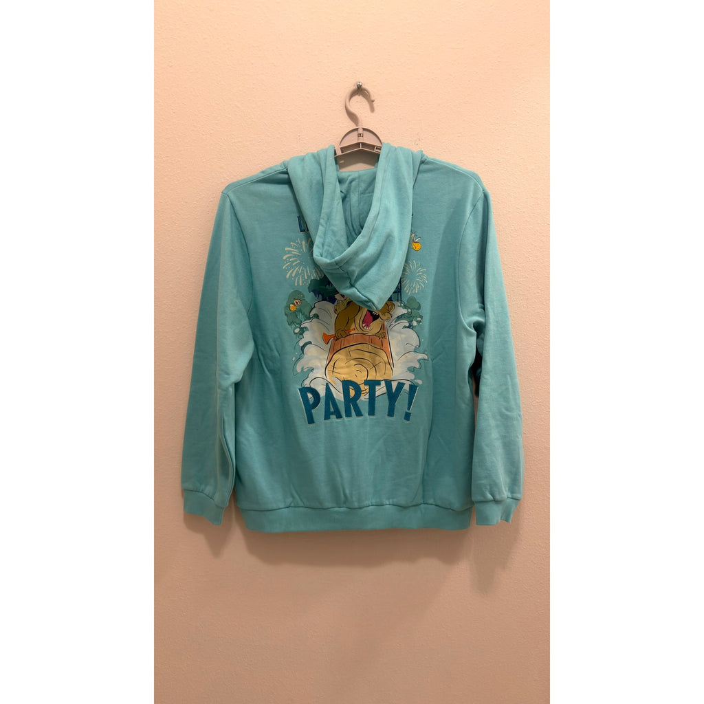 Disney Parks Tiana's Bayou Adventure Blue Zip Up Hoodie Adult Large NWT