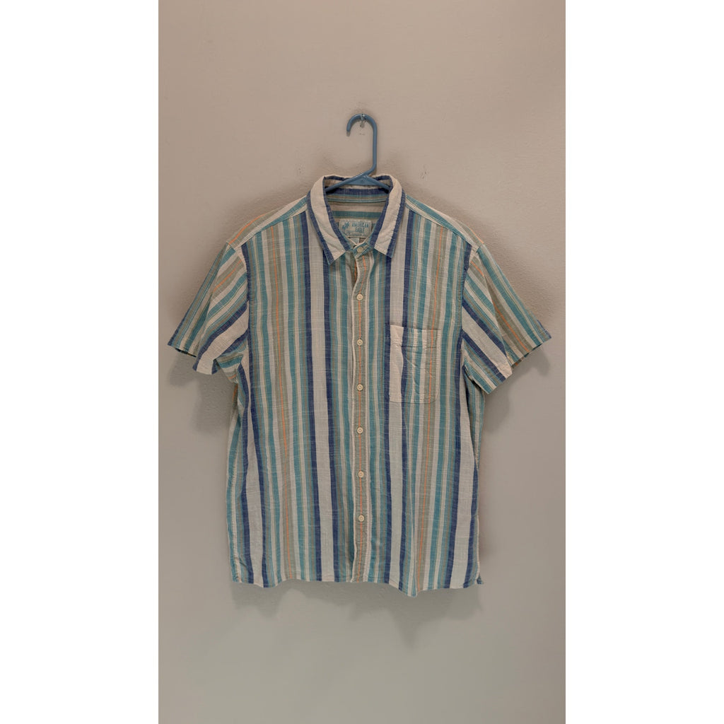 American Eagle Men's Striped Button Down – Large – Preowned