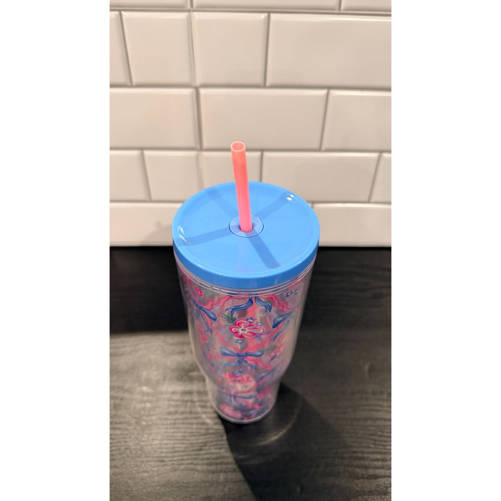 NEW Simply Southern 24oz Insulated Tumbler – Floral & Ribbon Print