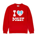 NEW Dolly Parton I Heart Dolly Red Sweatshirt - XXL - Imperfect/Blemish