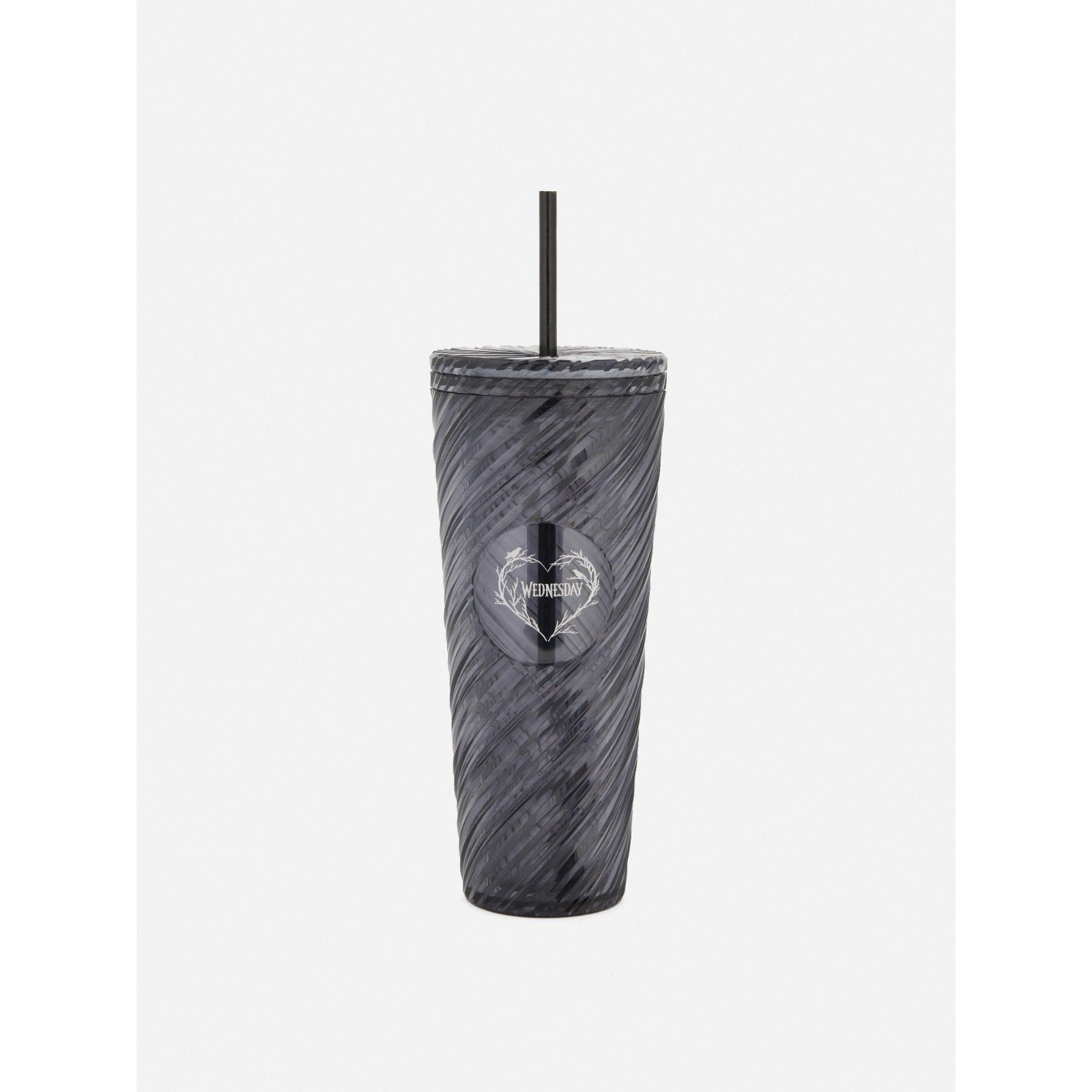NWT Primark Netflix Wednesday Addams 24oz Cold Cup Tumbler With Straw