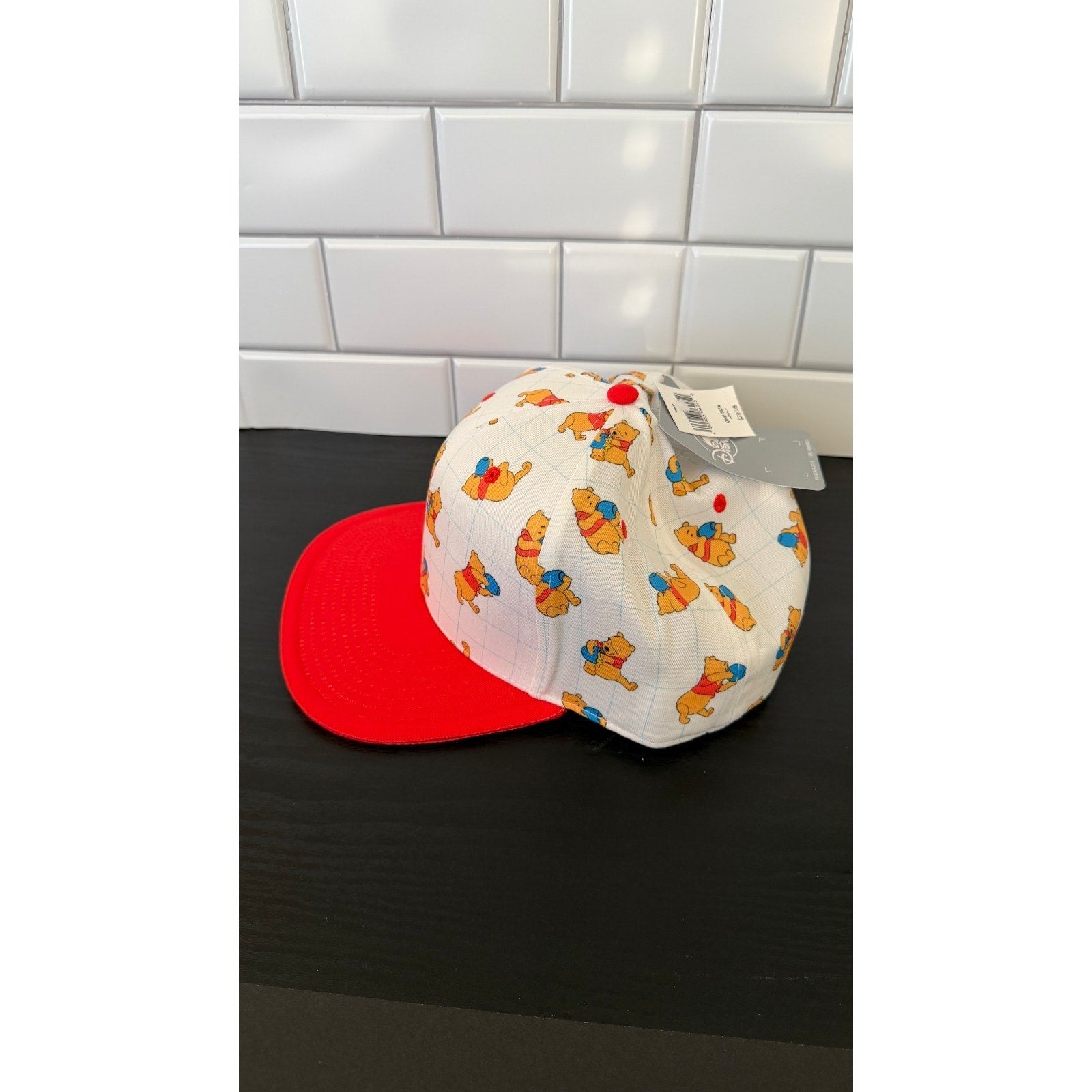 Disney Parks Winnie the Pooh Baseball Hat Cap Flat Bill Adult One Size NWT