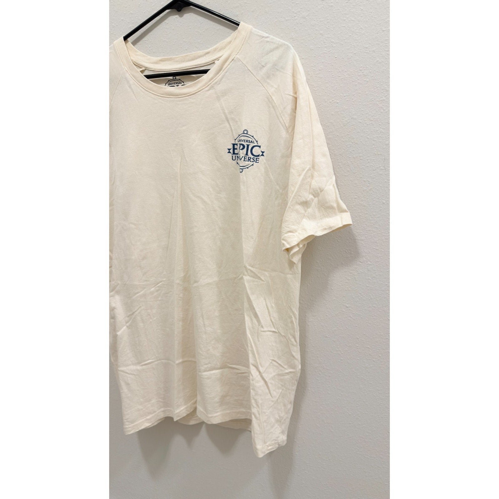 Universal Studios Epic Universe Emblem Logo T-Shirt - Ivory - Large - NWT