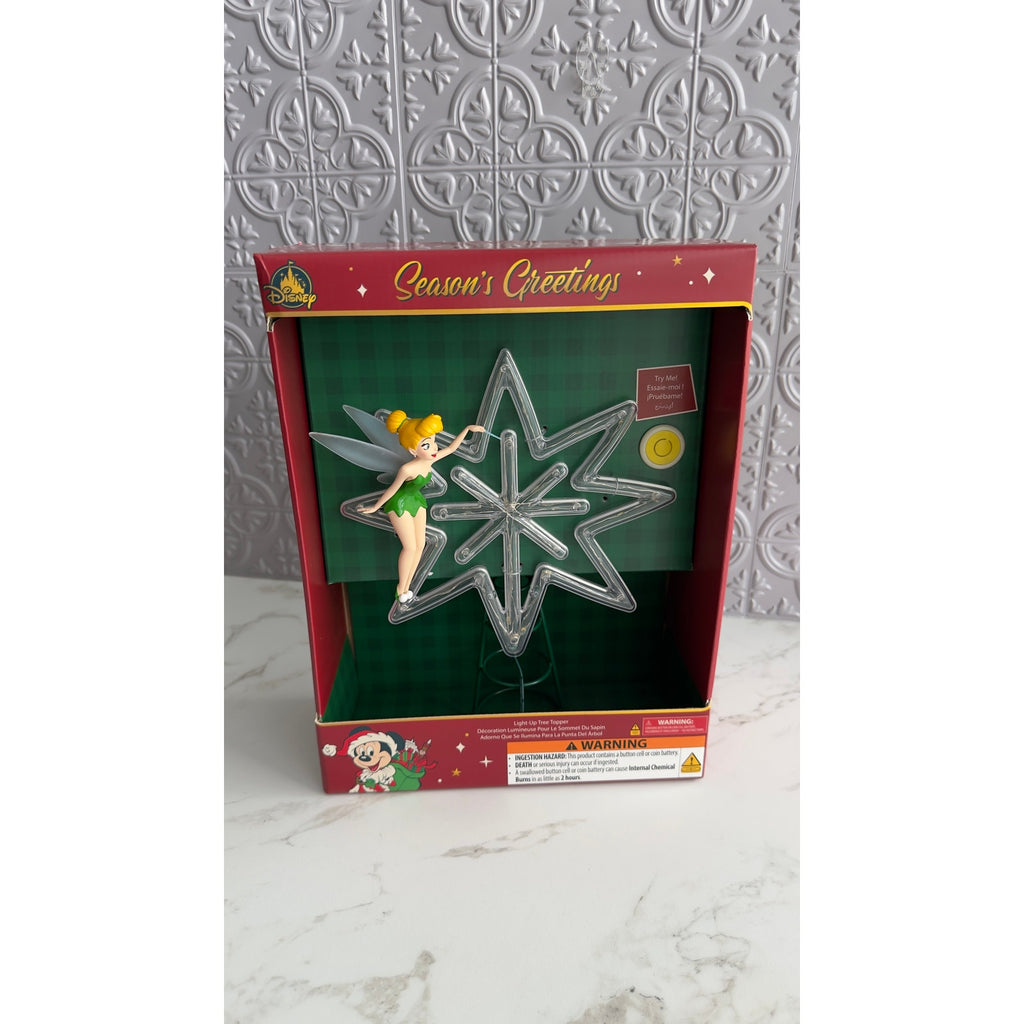 Disney Tinker Bell Light-Up Tree Topper Peter Pan Christmas Wishing Star NEW