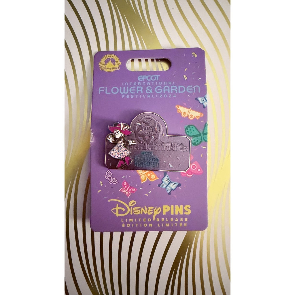 Disney Parks 2024 Epcot Flower & Garden MINNIE MOUSE Butterfly Pin LR NEW