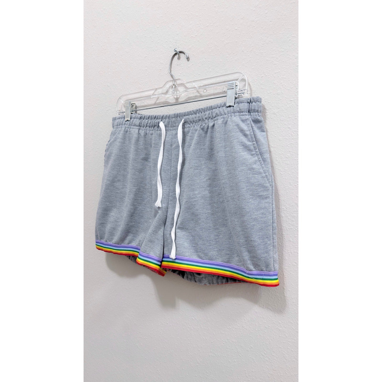 Rainbow Trim Pride Lounge Shorts – Adult Large Preowned