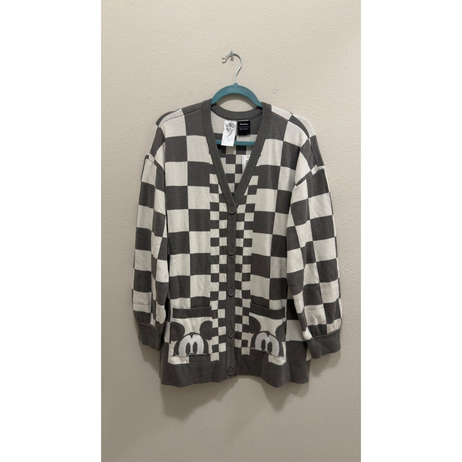 Disney Parks x Her Universe Mickey Mouse Checkered Cardigan NWT Large