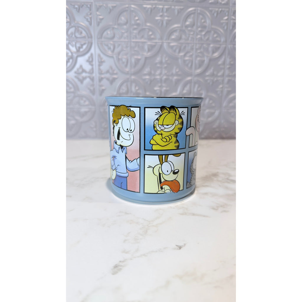 Garfield and Friends Comic Strip Blue Ceramic Mug (20 oz) NEW