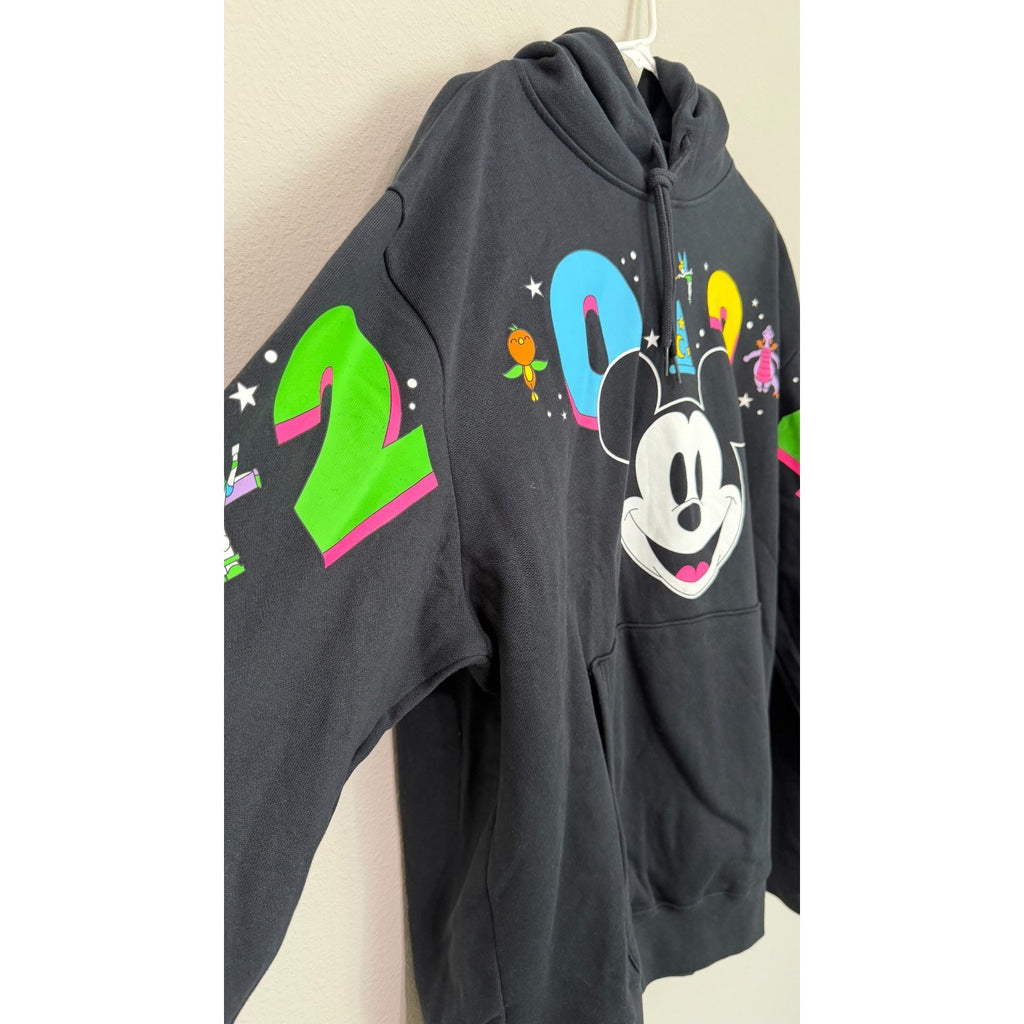 NWT Disney Parks WDW 2024 Mickey Mouse Hoodie Icons & Figment Adult Large
