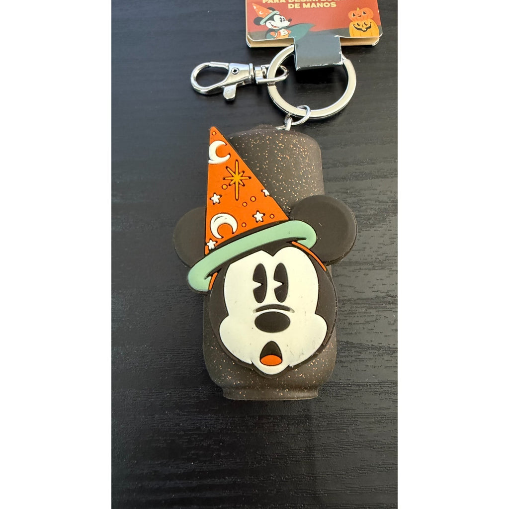 NEW 2025 Disney Parks Mickey Mouse Halloween Wizard Sanitizer Holder Keychain