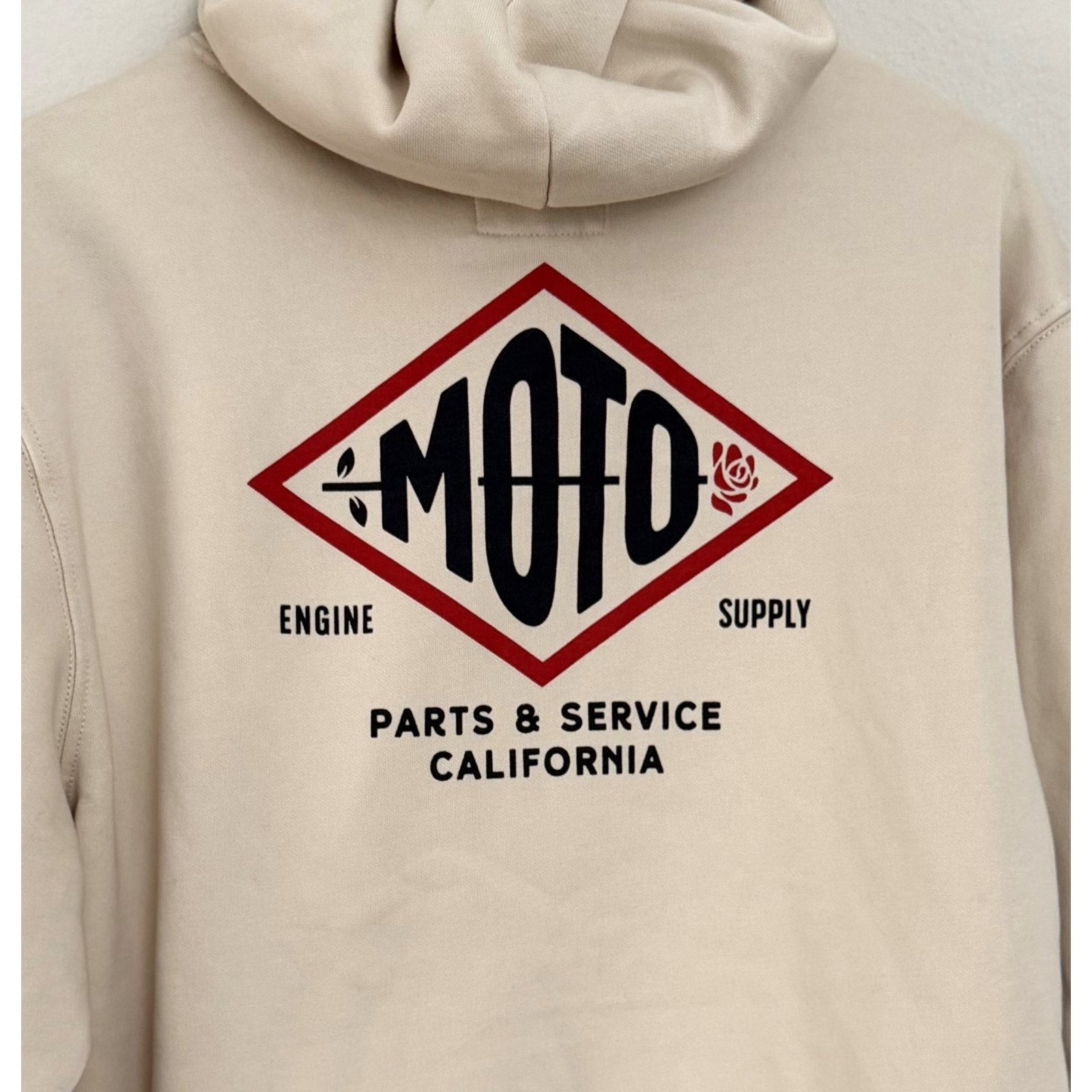 NEW Old Navy Graphic Rotation Hoodie Engine '94 Moto Parts & Service Adult Large