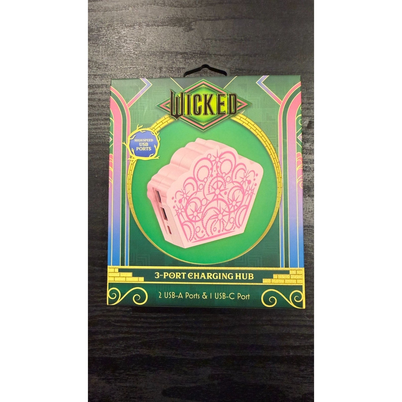 Wicked Glinda 3-Port High Speed USB Charging Hub NEW