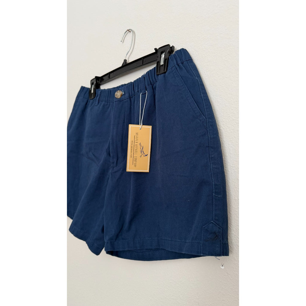 NWT Meripex Apparel Men's Navy Elastic-Waist Shorts 5.5" Inseam XL