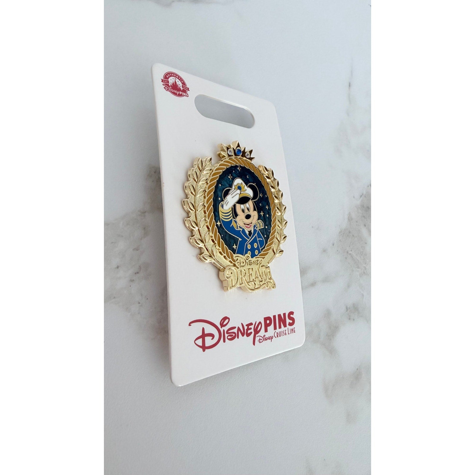 NEW Disney Cruise Line Disney Dream Captain Mickey Bow Art Pin