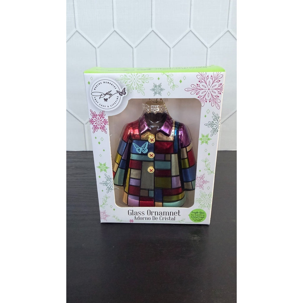 Dolly Parton Coat of Many Colors Christmas Glass Ornament Exclusive New