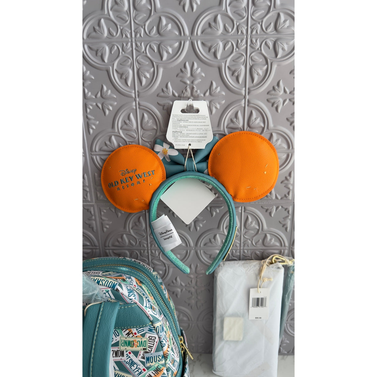 Disney Old Key West Resort Loungefly Mini Backpack Scented Ears & Wallet Set NWT