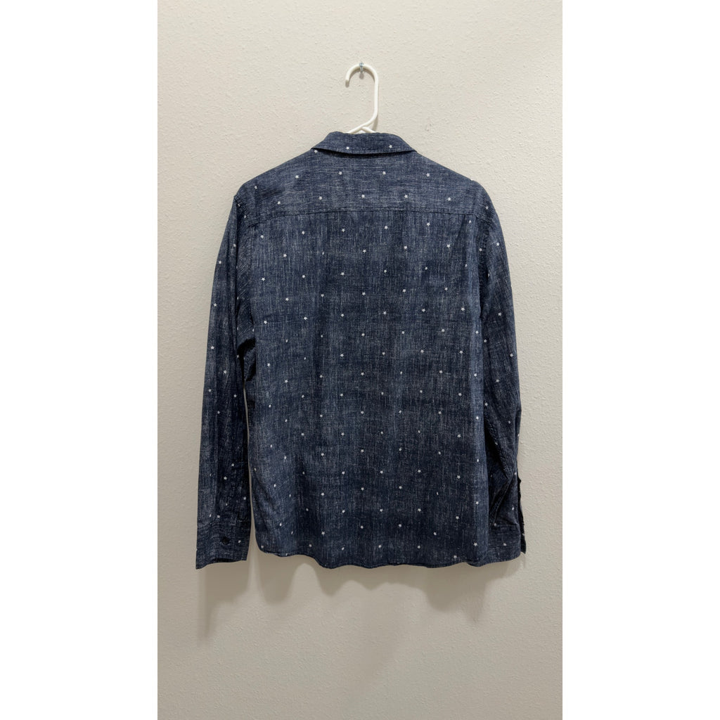 American Rag Mens Long Sleeve Button Down Shirt Star Print Large