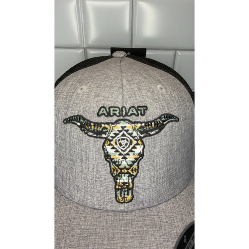 Ariat Men’s Aztec Longhorn Mesh Snapback Trucker Cap NWT
