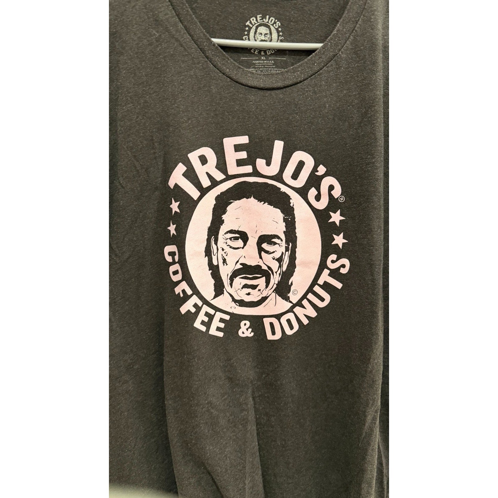 Trejo’s Donuts Black Graphic T-Shirt - Danny Trejo - Unisex XL - Preowned