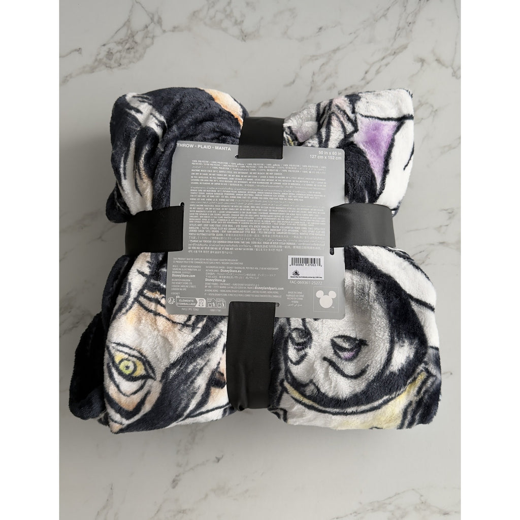 Disney Villains Sketch Art Fleece Throw Blanket 50x60 NEW