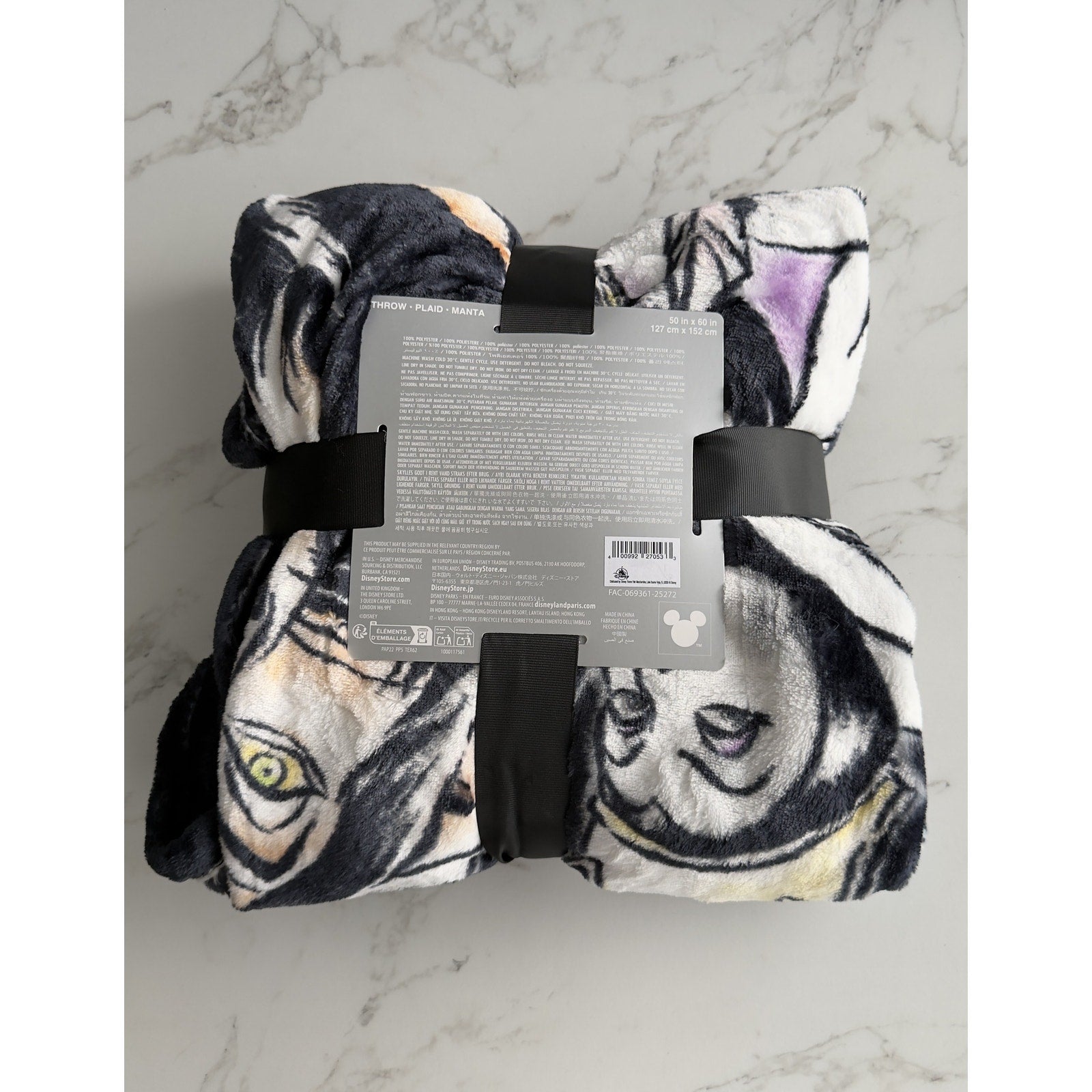 Disney Villains Sketch Art Fleece Throw Blanket 50x60 NEW