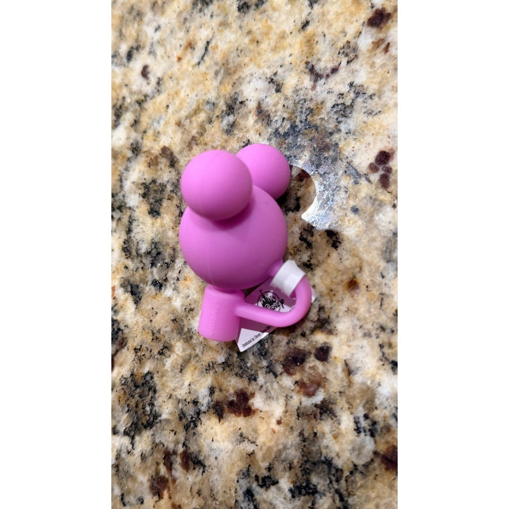 Disney Parks Purple Mickey Mouse Ear Straw Topper - NEW