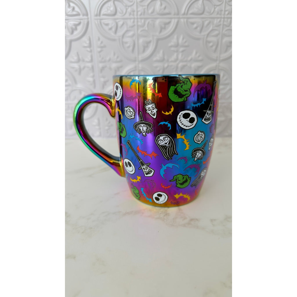 Disney Nightmare Before Christmas Iridescent Rainbow Ceramic Coffee Mug 24oz NWT