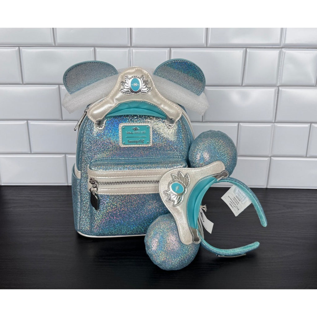 Loungefly Disney Cruise Line 25th Anniversary Shimmering Seas Backpack & Ears