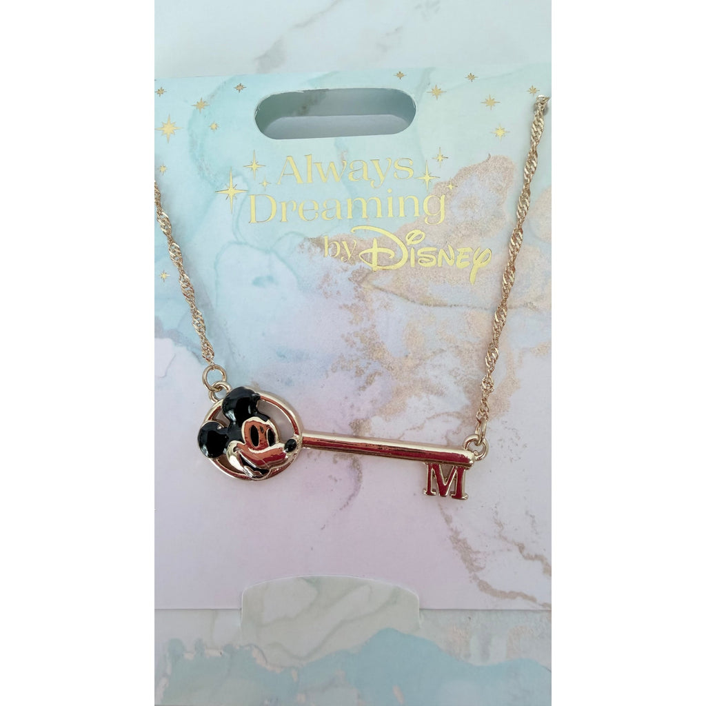 Disney "Always Dreaming" Mickey Mouse Key Pendant Necklace – NEW