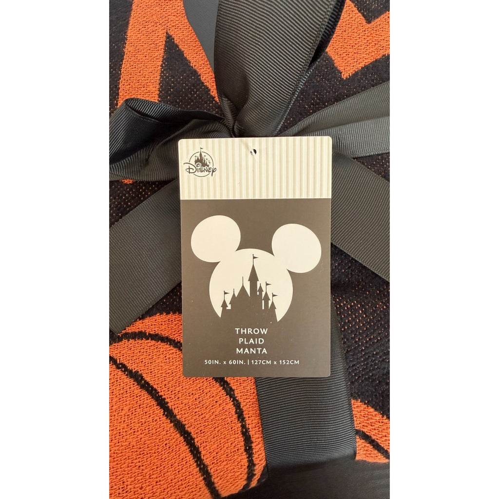 Disney Parks Mickey Halloween Home Pumpkin Throw 50x60 Blanket NEW