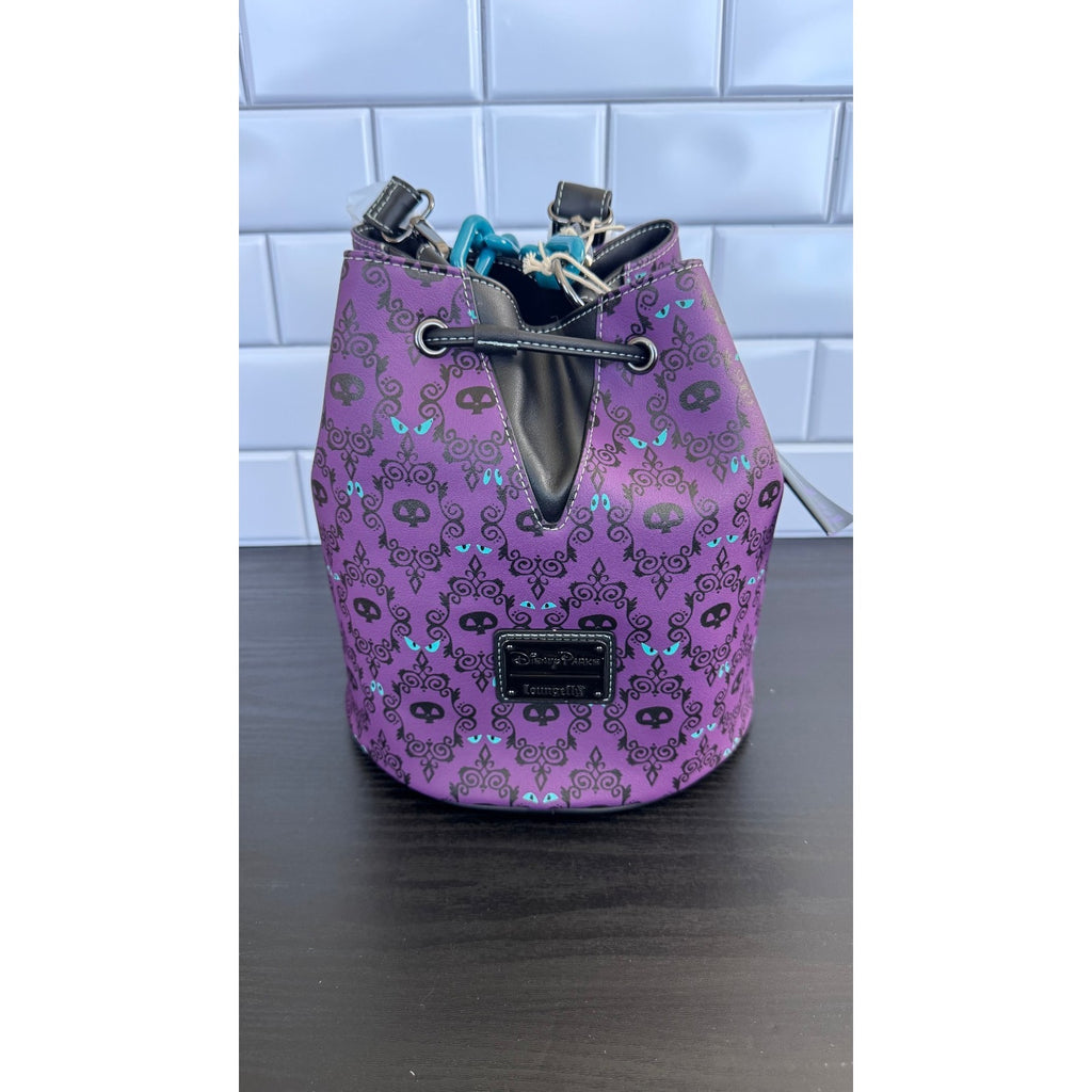 Disney x Loungefly Haunted Mansion Wallpaper GLOW IN THE DARK Bucket Bag