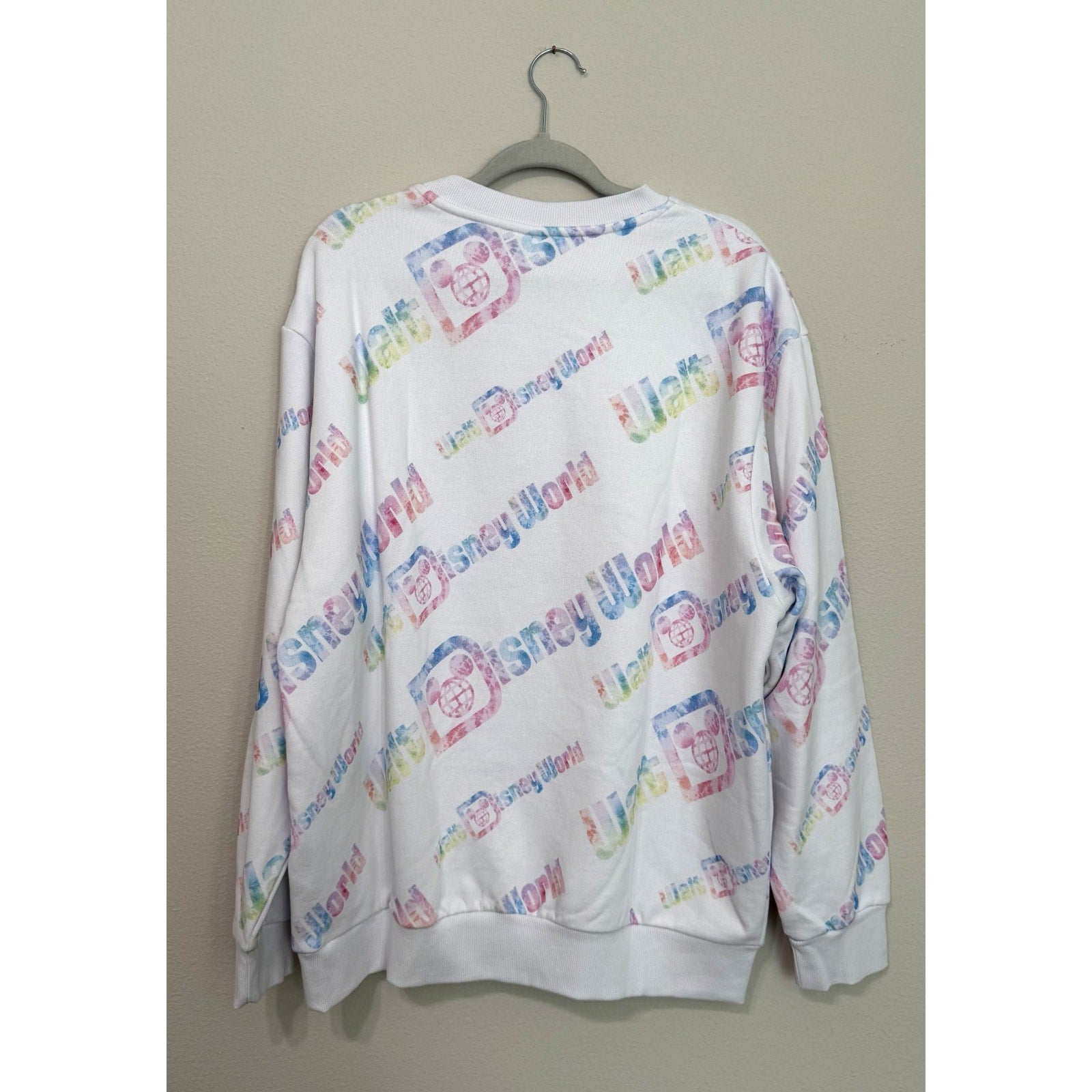 Walt Disney World Pastel Tie-Dye All Over Print Sweatshirt Adult Unisex L