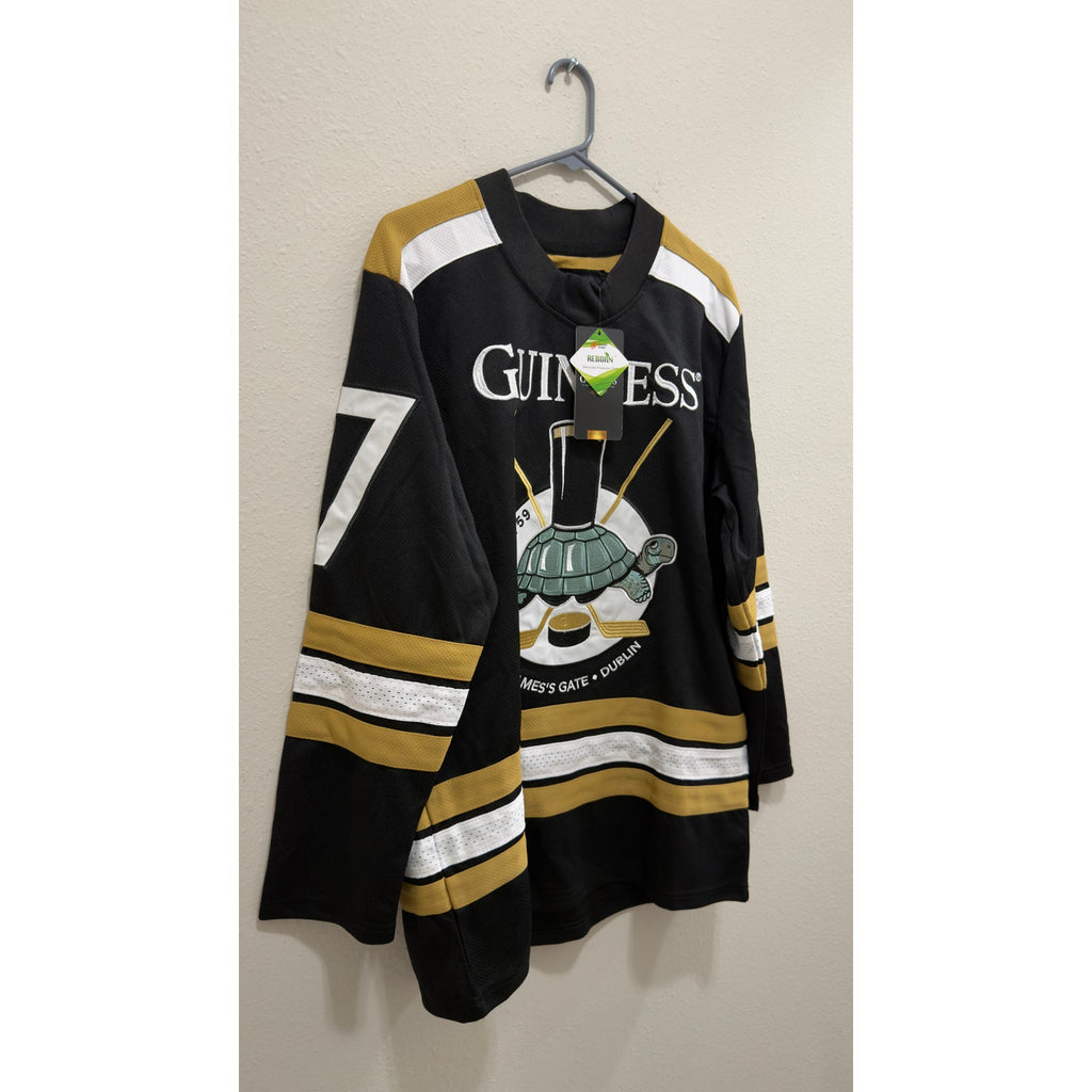 Guinness Tortoise Hockey Jersey Medium NWT St James's Gate Black
